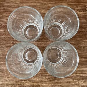 vintage Arcoroc France Lance clear juice glass set of 4